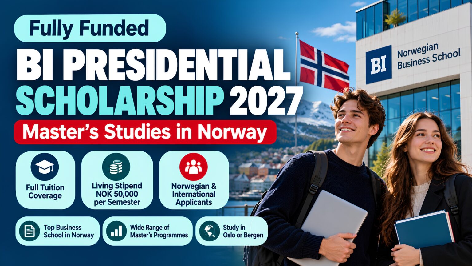 BI Presidential Scholarship 2027 in Norway – Full Tuition & Stipend