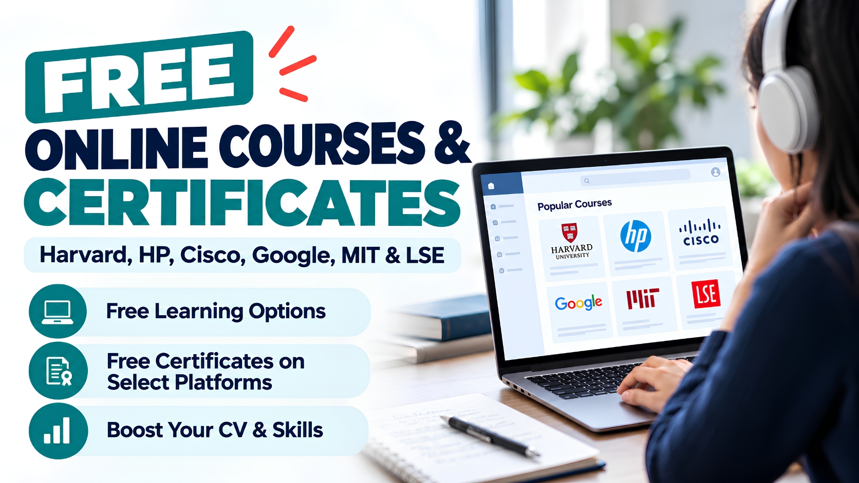 Free Online Courses with Certificates 2026 | Harvard, Google